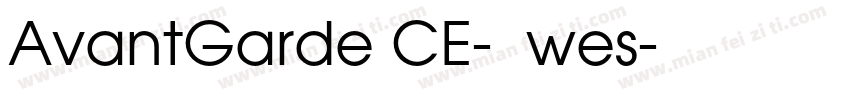 AvantGarde CE-粗体wes字体转换